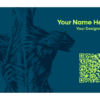 Healthcare neon&blue business card 3