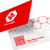healthcare red business card 2
