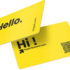 Hello All Yellow NFC Business Card 10