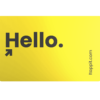 Hello All Yellow NFC Business Card 10
